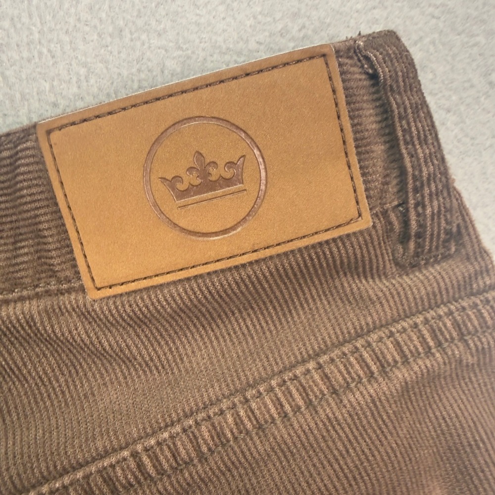 Peter Millar Corduroy Pants 33 Brown Crown Five Pocket Cotton Modal Stretch - Picture 9 of 10